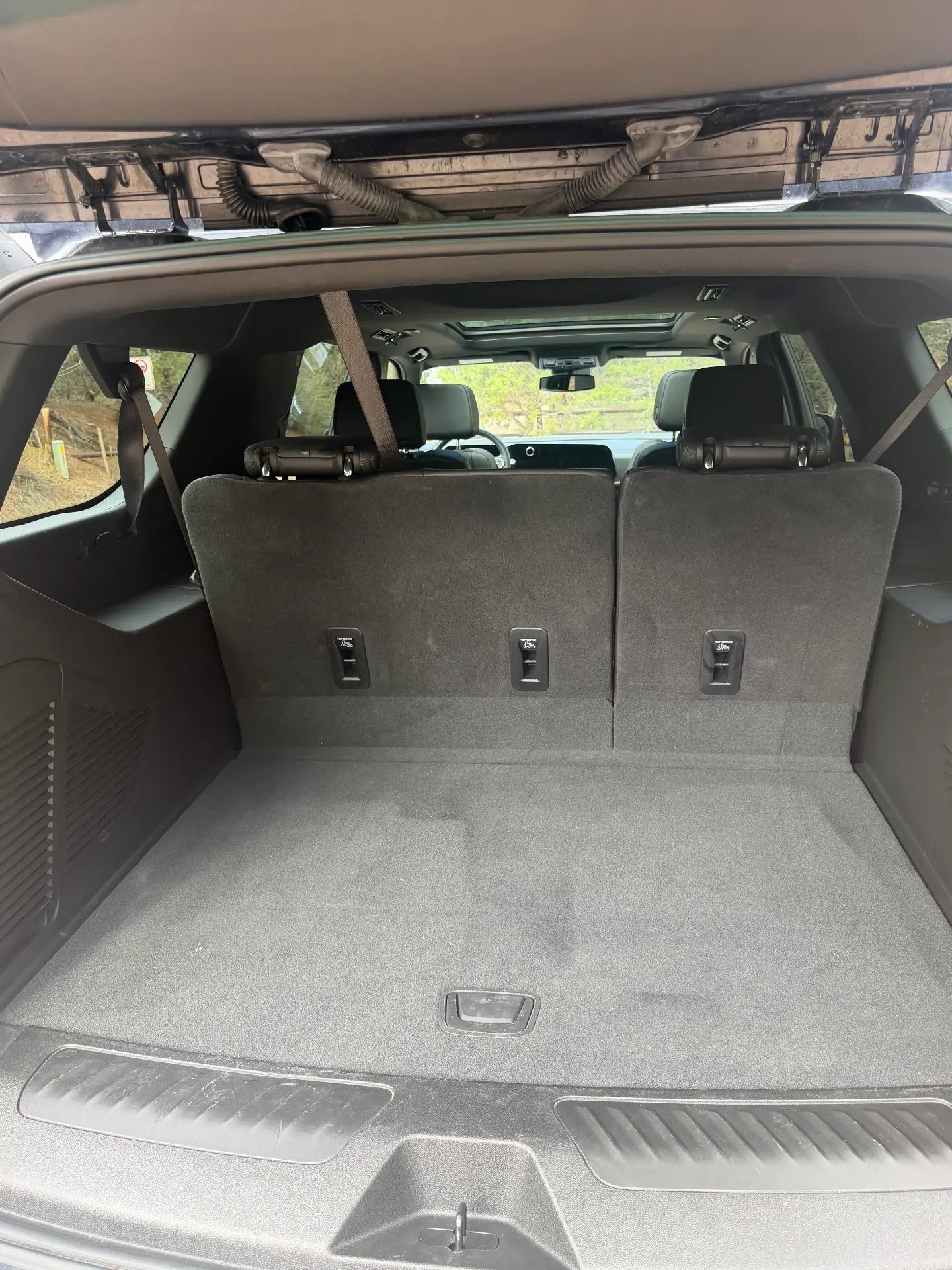 Cargo area behind the third row of the Chevrolet Suburban
