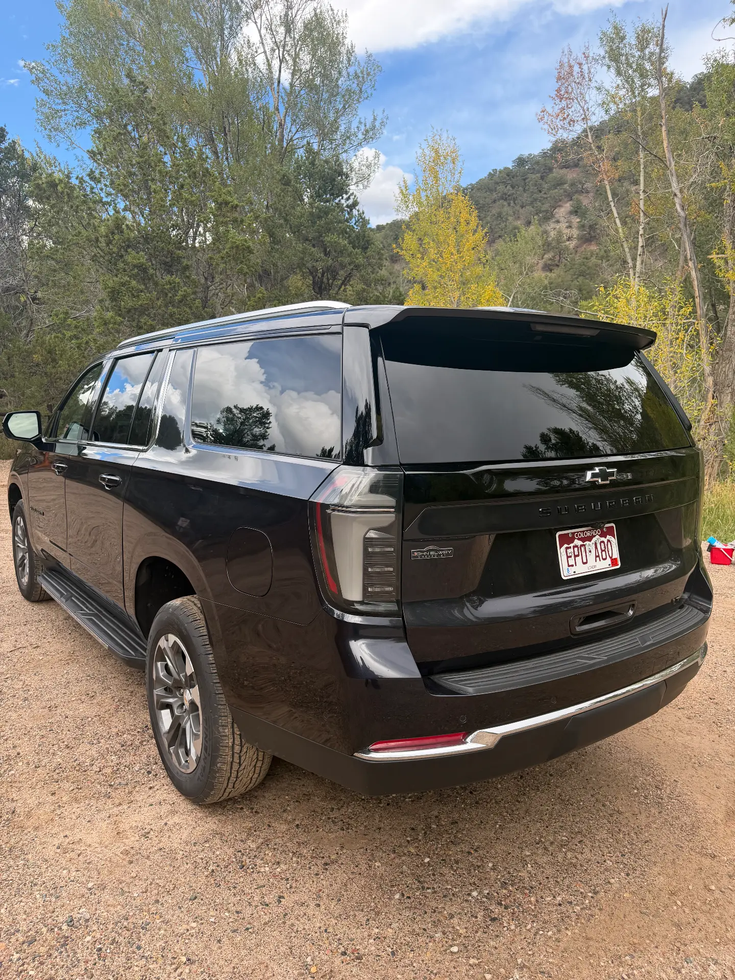 MTN-MAN Chevrolet Suburban viewed from the rear